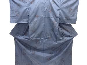 花丸文様織り出し手織り紬着物